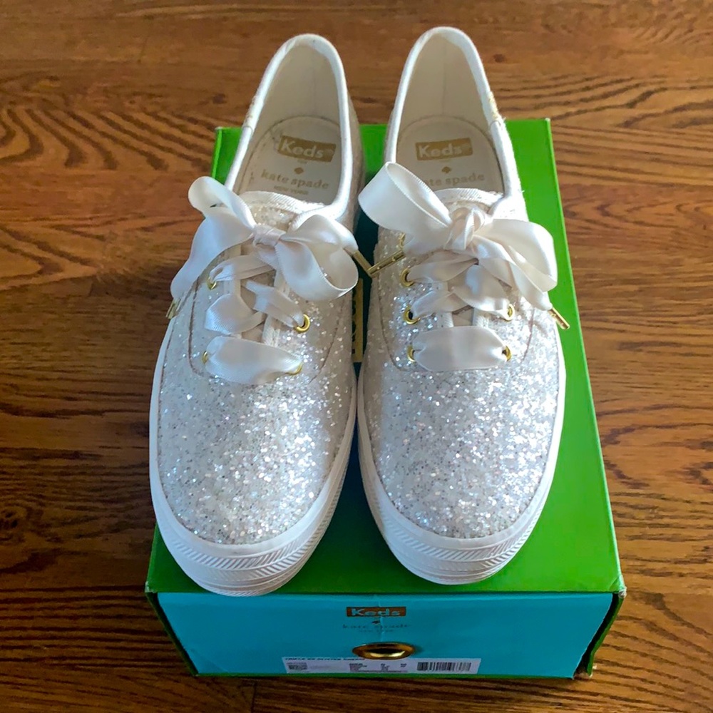 Keds x Kate Spade Triple Glitter Platform Sneakers Tennis Shoes Size 6